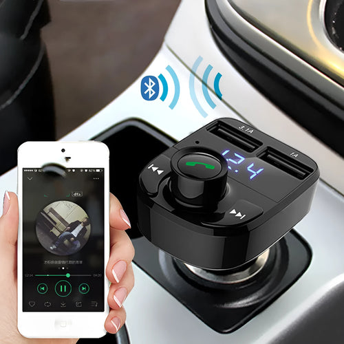 HY82 car MP3 player with Bluetooth and dual USB ports for cigarette lighter socket installation