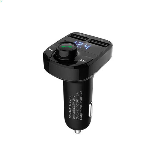 HY82 car MP3 player with Bluetooth and dual USB ports for cigarette lighter socket installation