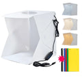 40cm folding studio LED soft light box with six coloured background cloths and USB cable