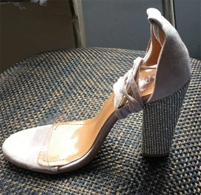 Women's black and gold plastic pointed toe high heel shoes in European sizes 36-41