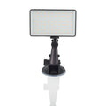 Black aluminium alloy LED video conference light panel with 96 LEDs, showing Type-C port and 1/4 inch mount thread.