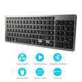 Ultra-thin white Bluetooth keyboard for iPad tablet and mobile phone with 104 keys