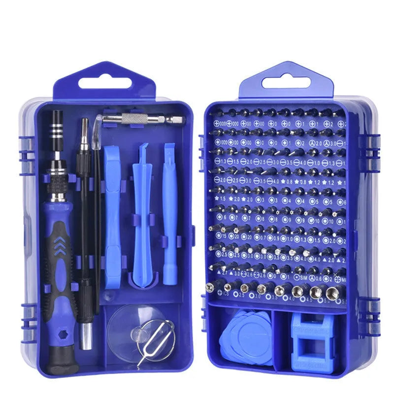 117-in-1 precision screwdriver set with magnetic bits and flexible extension for electronics repair