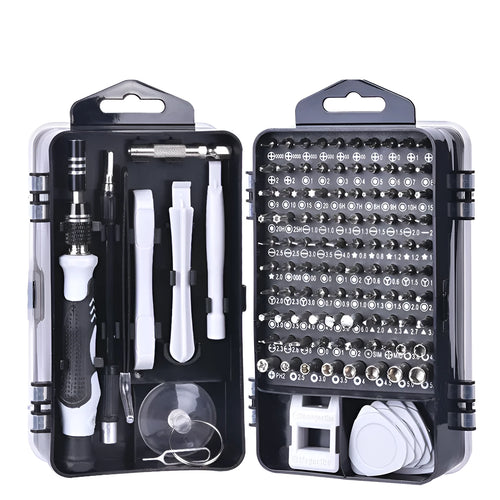 117-in-1 precision screwdriver set with magnetic bits and flexible extension for electronics repair
