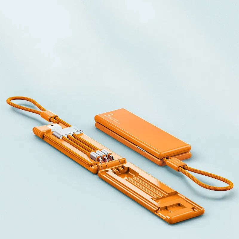Portable multifunctional one-for-three charger with compact design and multiple charging ports