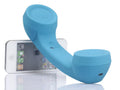 Bluetooth wireless stereo headset in hanging-ear design showing colour options: black, blue, pink, red, white, yellow