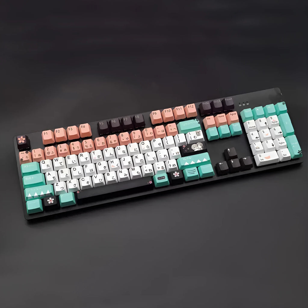 Green replacement keycap for a Cherry mechanical wireless keyboard.
