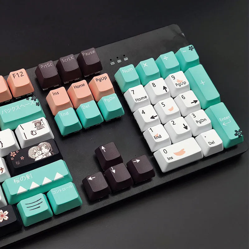 Green replacement keycap for a Cherry mechanical wireless keyboard.