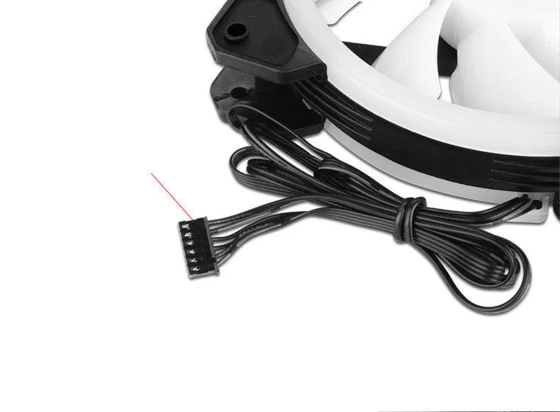 12cm camouflage pattern PC cooling fan with RGB colour changing lights and hydraulic bearing