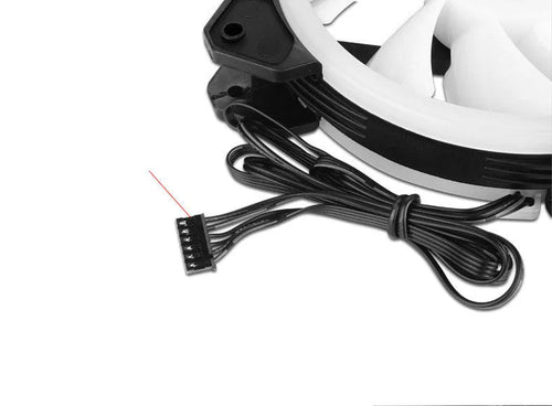 12cm camouflage pattern PC cooling fan with RGB colour changing lights and hydraulic bearing