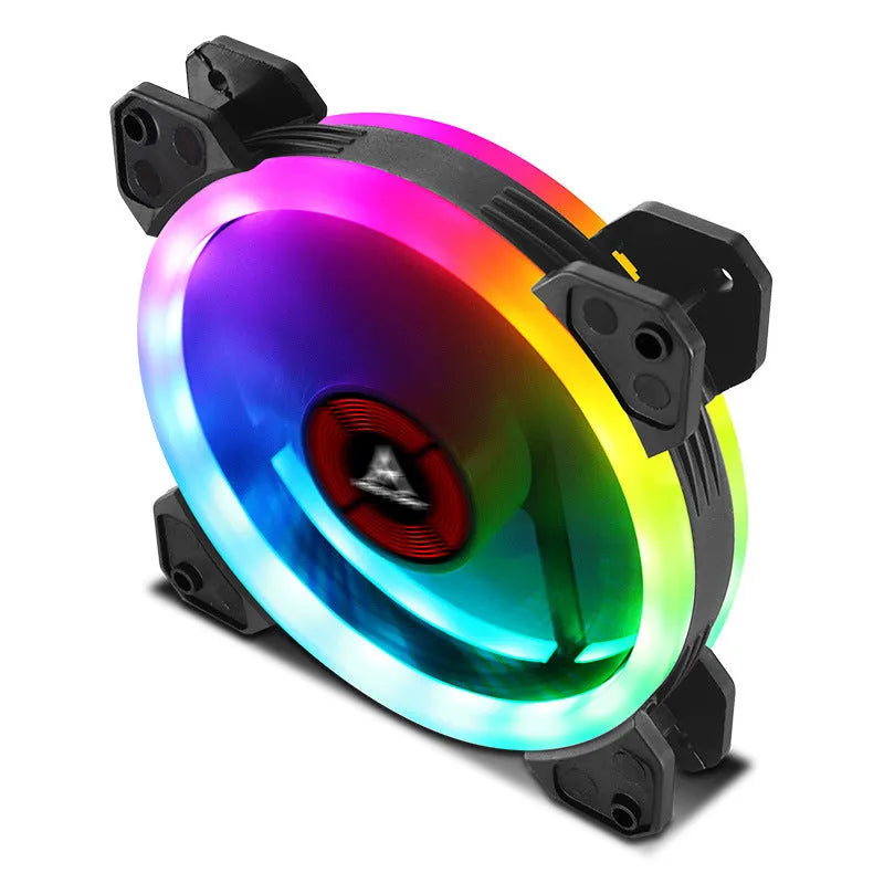 12cm camouflage pattern PC cooling fan with RGB colour changing lights and hydraulic bearing