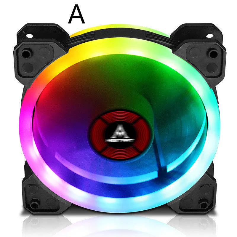 12cm camouflage pattern PC cooling fan with RGB colour changing lights and hydraulic bearing