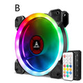 12cm camouflage pattern PC cooling fan with RGB colour changing lights and hydraulic bearing