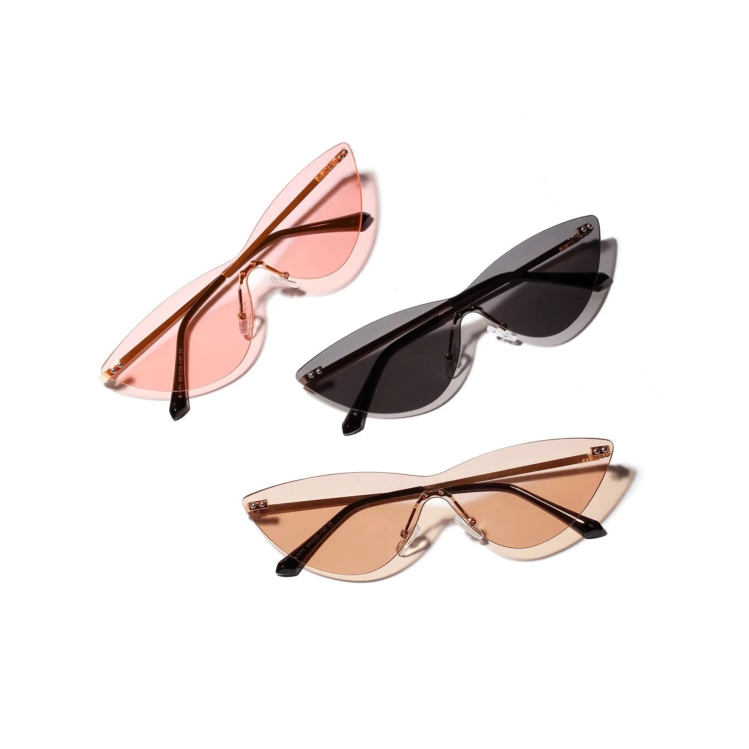 Brown vintage-style sunglasses with metal frame and tinted lenses.
