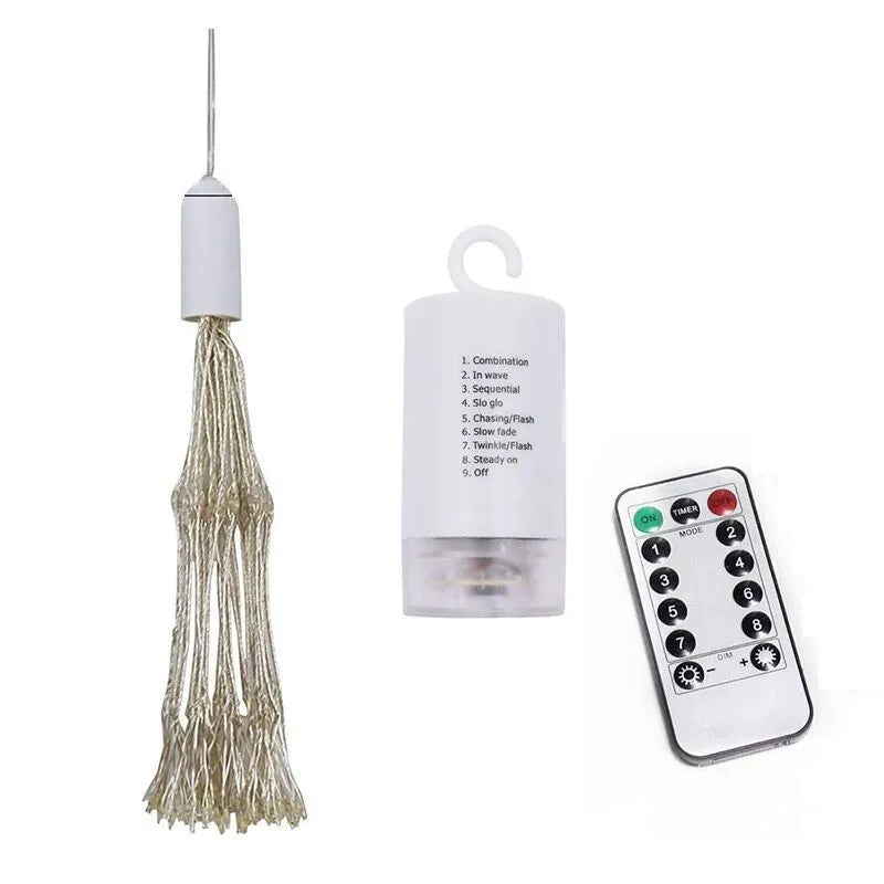 Solar LED meteor shower explosion light with PVC shell and remote control