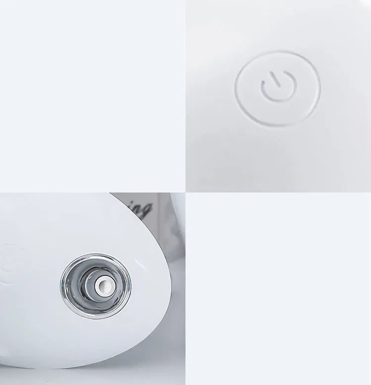 White round aromatherapy humidifier with USB cable and 800ml water tank