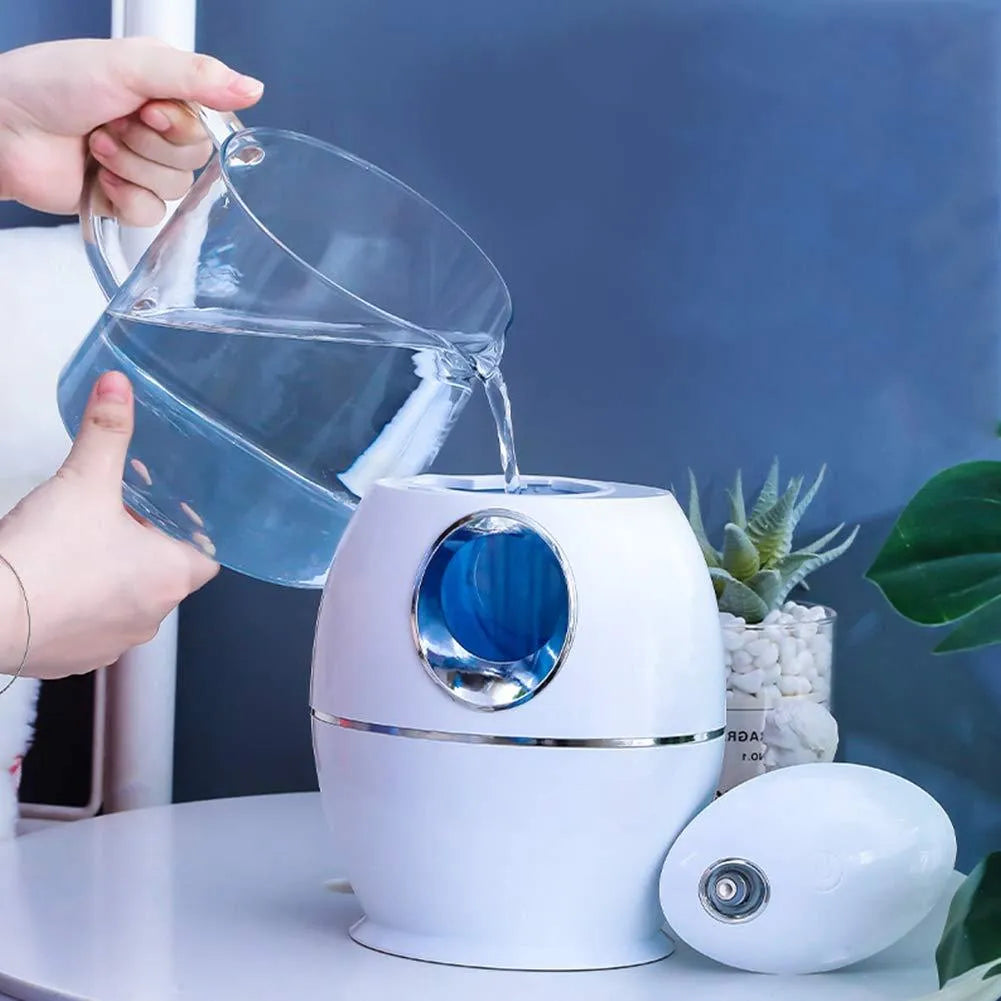 White round aromatherapy humidifier with USB cable and 800ml water tank