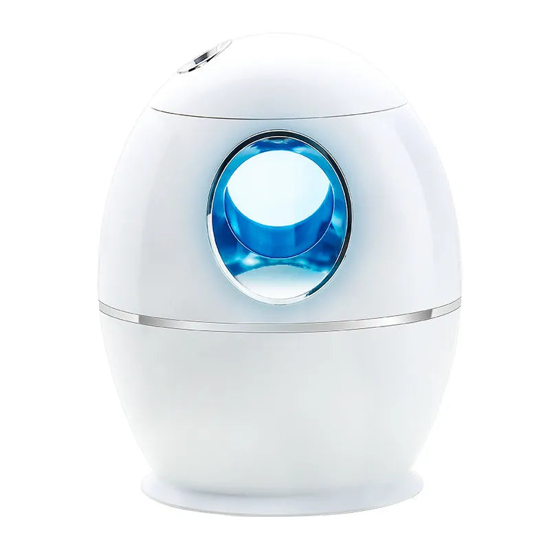 White round aromatherapy humidifier with USB cable and 800ml water tank