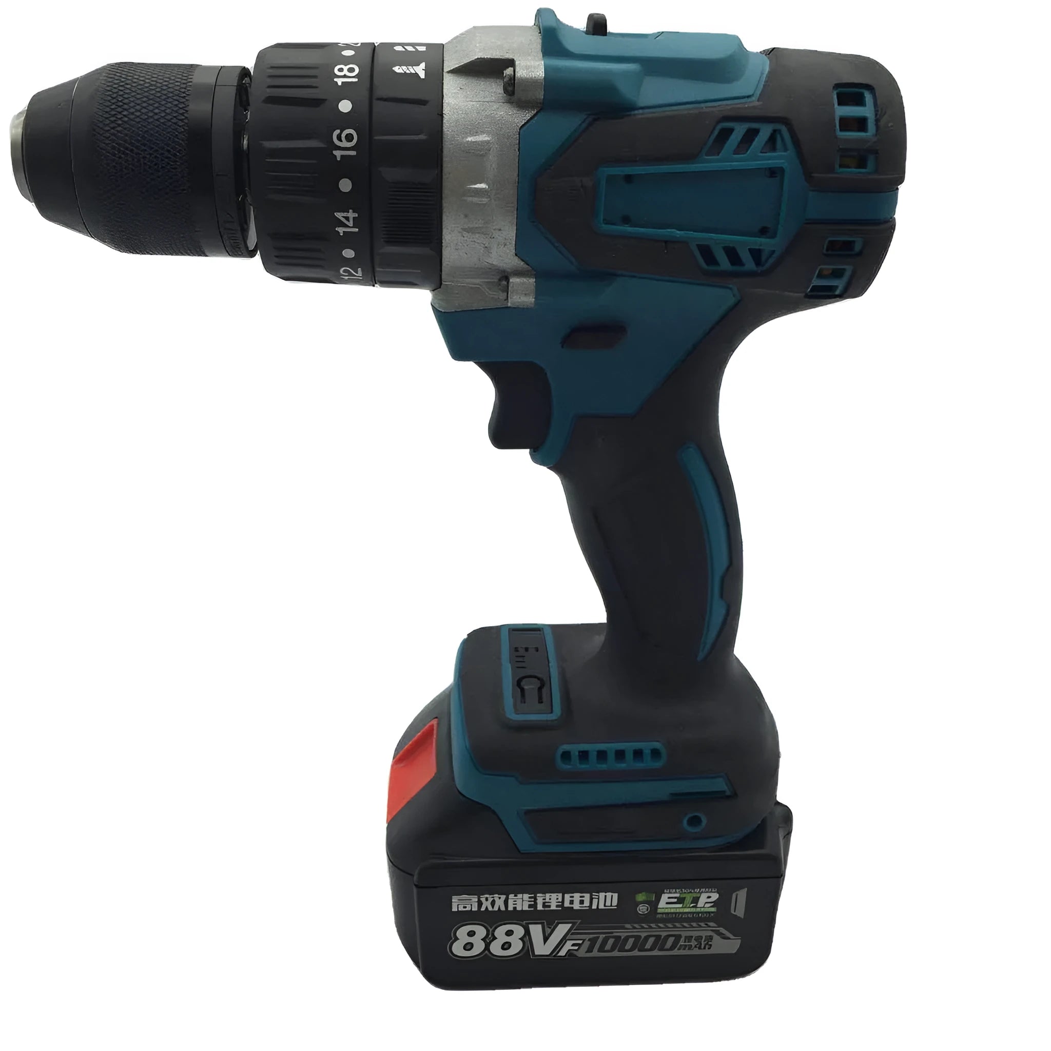 21V cordless electric impact drill and screwdriver tool with 13mm chuck capacity