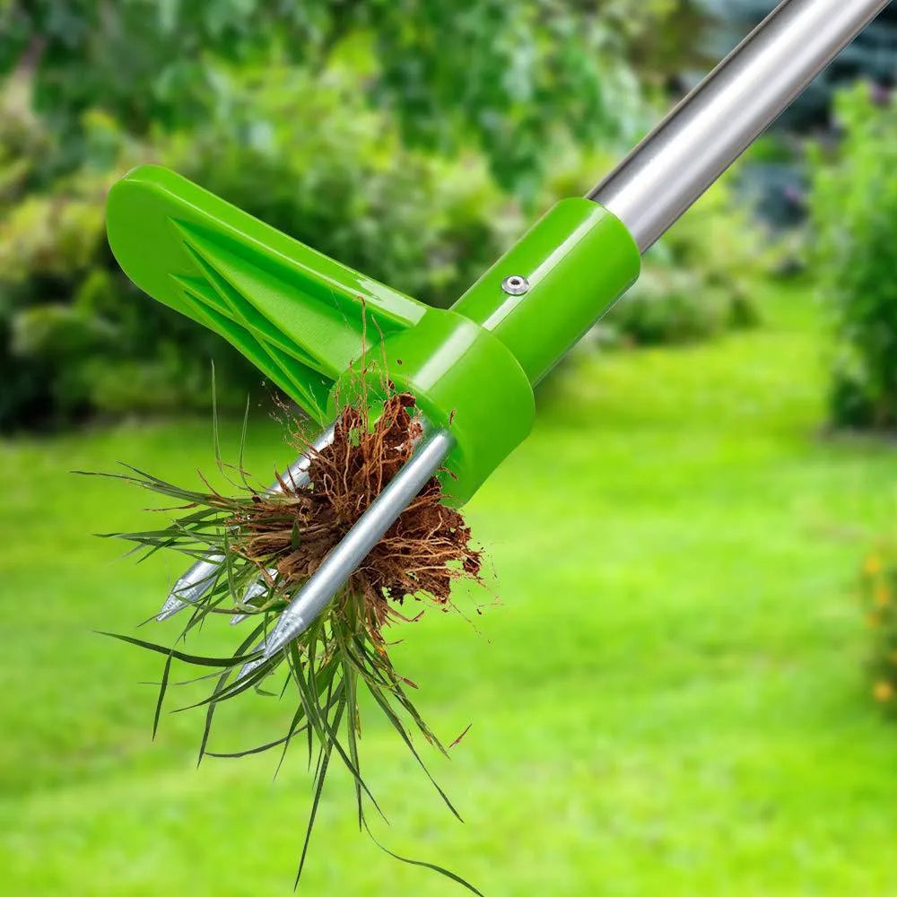 Aluminium manual weed puller garden tool with 50cm length and ABS/PP handles
