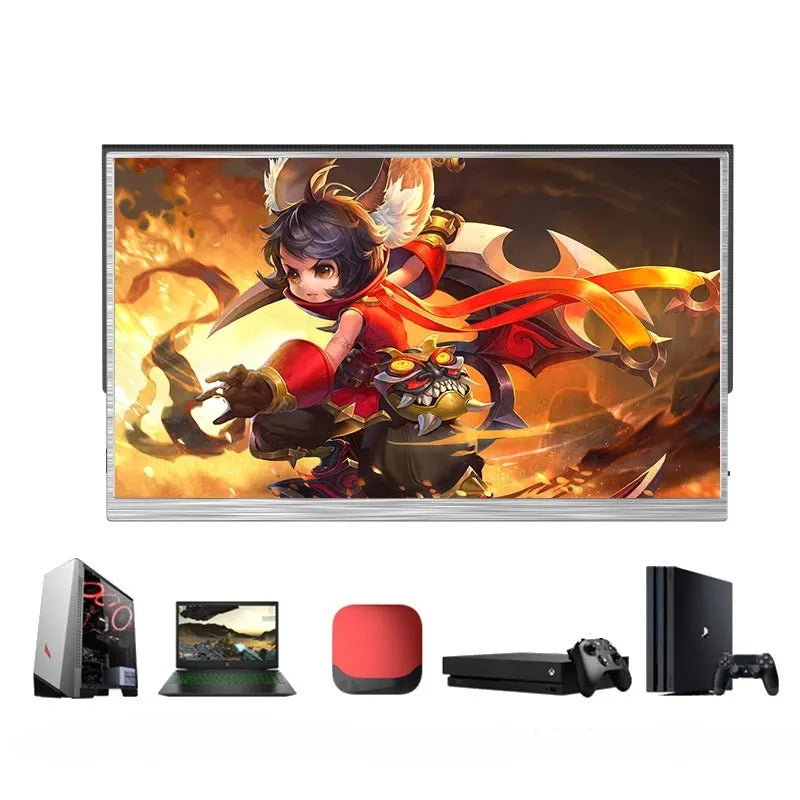 Zeuslap 15 inch ultra-thin portable USB-C monitor with IPS screen on a desk