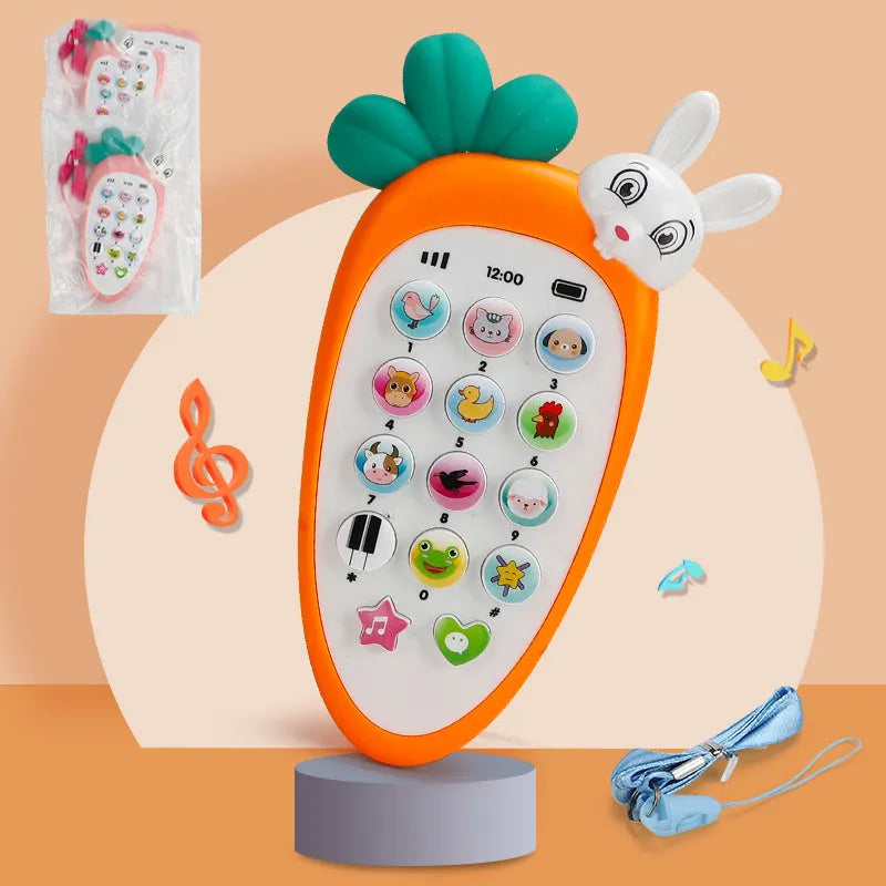 Baby electronic phone toy with animal shapes in multiple colours measuring 15cm for toddler educational play