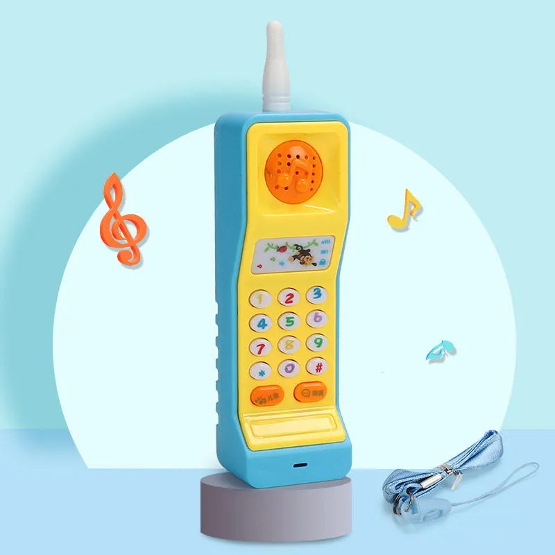 Baby electronic phone toy with animal shapes in multiple colours measuring 15cm for toddler educational play