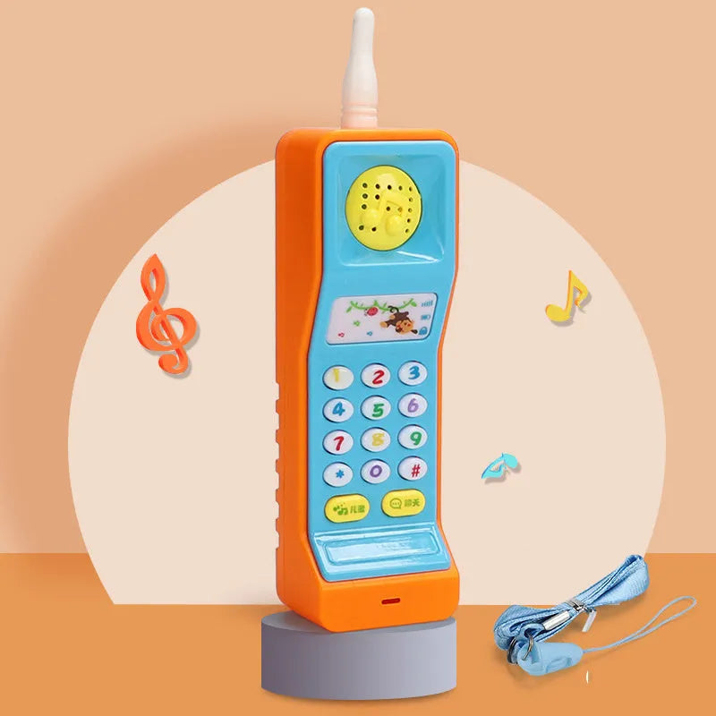 Baby electronic phone toy with animal shapes in multiple colours measuring 15cm for toddler educational play