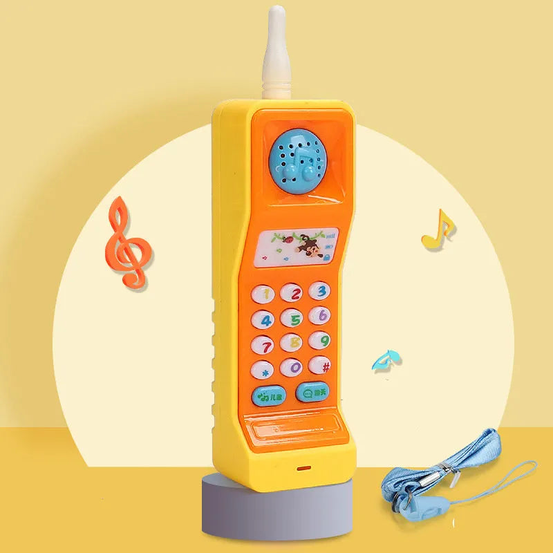Baby electronic phone toy with animal shapes in multiple colours measuring 15cm for toddler educational play