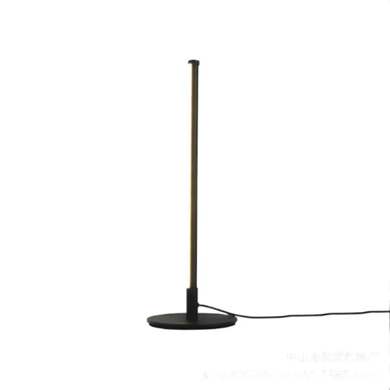 Nordic minimalist LED bedside lamp in black or gold with RGB lighting, 150x150x440mm dimensions