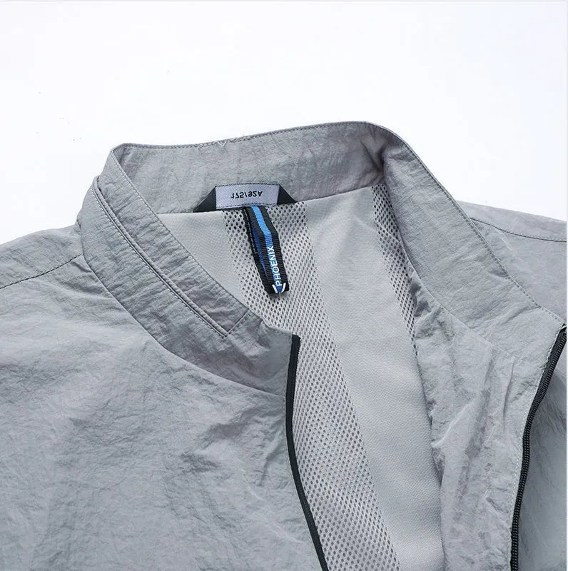 Kentino mens summer sunscreen shirt in lightweight polyester fabric available in blue, grey and navy colours