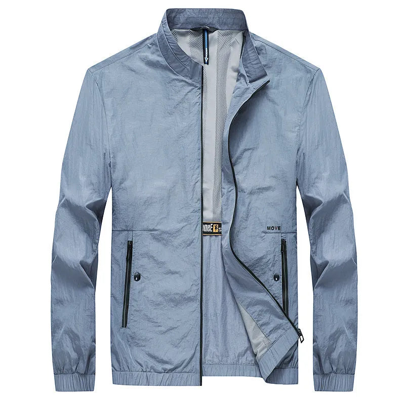 Kentino mens summer sunscreen shirt in lightweight polyester fabric available in blue, grey and navy colours