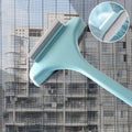 Window cleaning brush set with a main brush, a narrow gap brush, and an optional glass scraper tool.