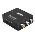 Mini AV to HDMI converter with 0.5 metre cable in black or white colour options