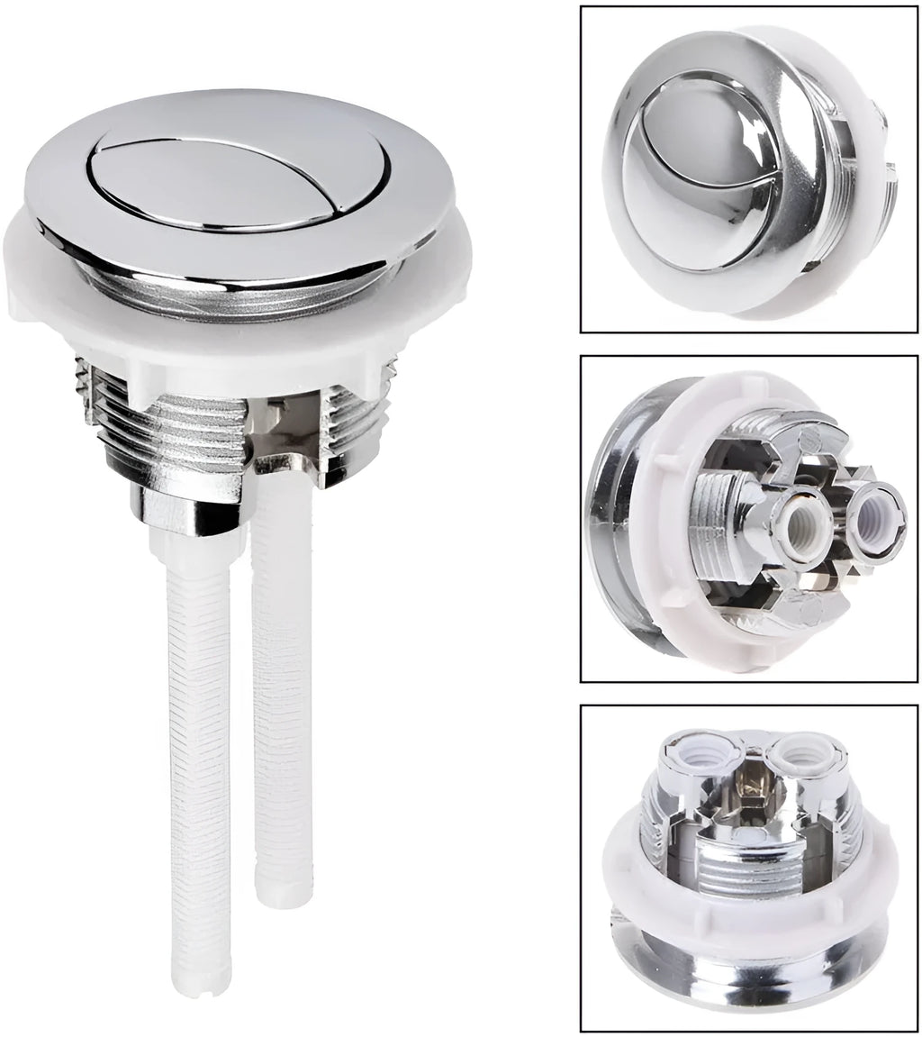 White 38mm ABS plastic round double button toilet flush accessory for ground drainage toilets