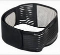 Self-heating waist protection belt in black colour with magnetic therapy for lumbar muscle strain relief