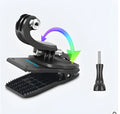 Silver and black 360-degree rotating backpack clip mount for GoPro and other action cameras.
