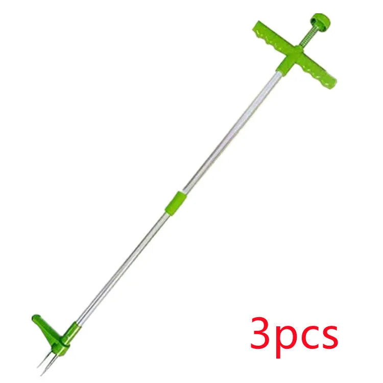 Aluminium manual weed puller garden tool with 50cm length and ABS/PP handles