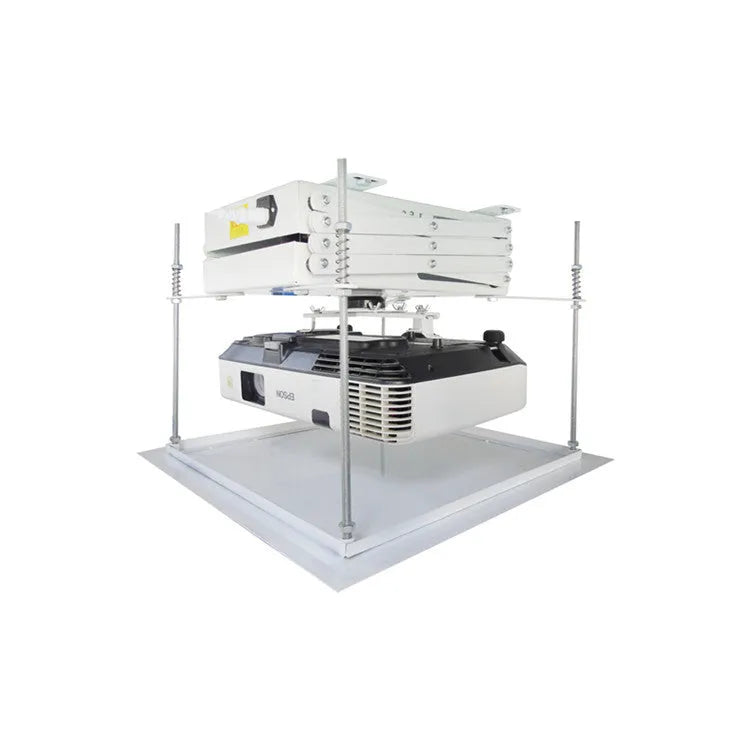 Electric projector ceiling lift hanger with ultra-thin chassis and wireless remote control