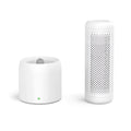 Small white household dehumidifier for areas up to 10 square metres with multiple plug options