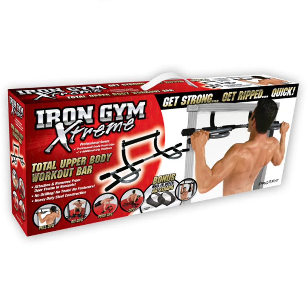 Black steel wall-mounted pull-up bar fitness equipment for home gym