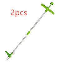 Aluminium manual weed puller garden tool with 50cm length and ABS/PP handles