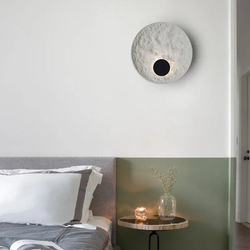 White iron wall lamp with modern design in 300mm and 500mm size options