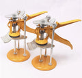 Metal tile raising positioner with adjustable height mechanism for floor installation