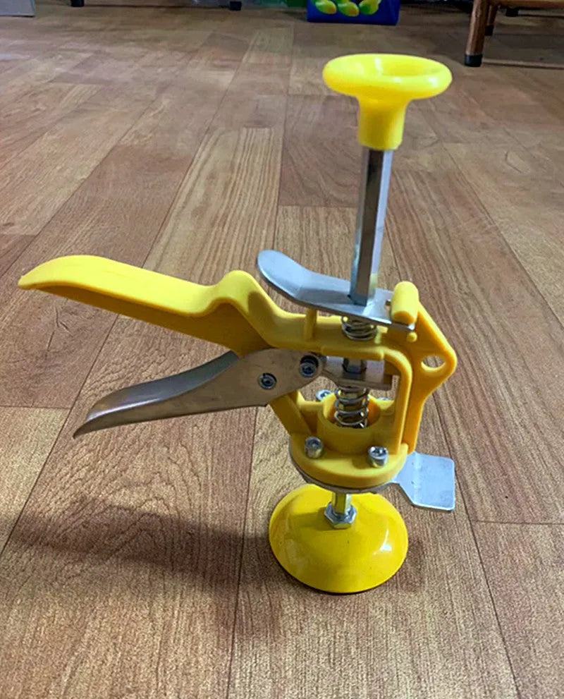 Metal tile raising positioner with adjustable height mechanism for floor installation
