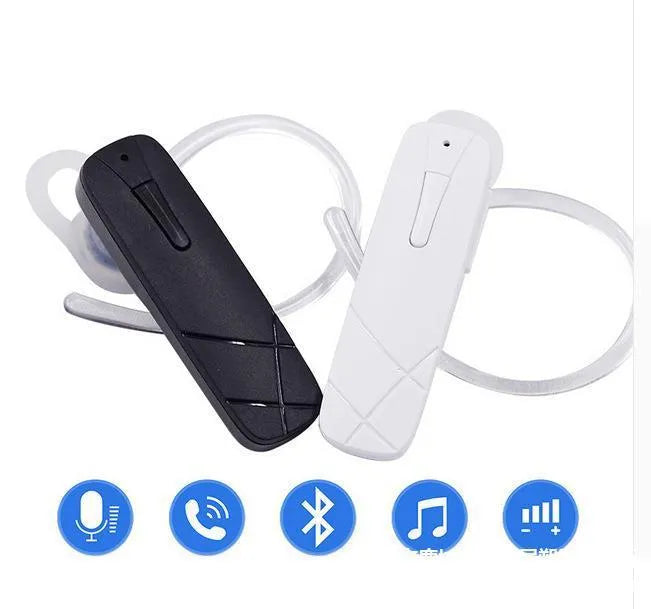 Black and white wireless Bluetooth V4.1 earplug headset with earplug design