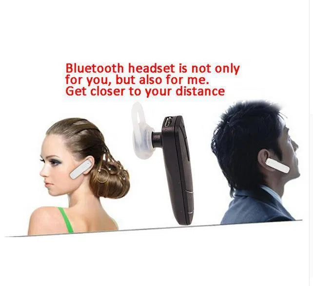 Black and white wireless Bluetooth V4.1 earplug headset with earplug design