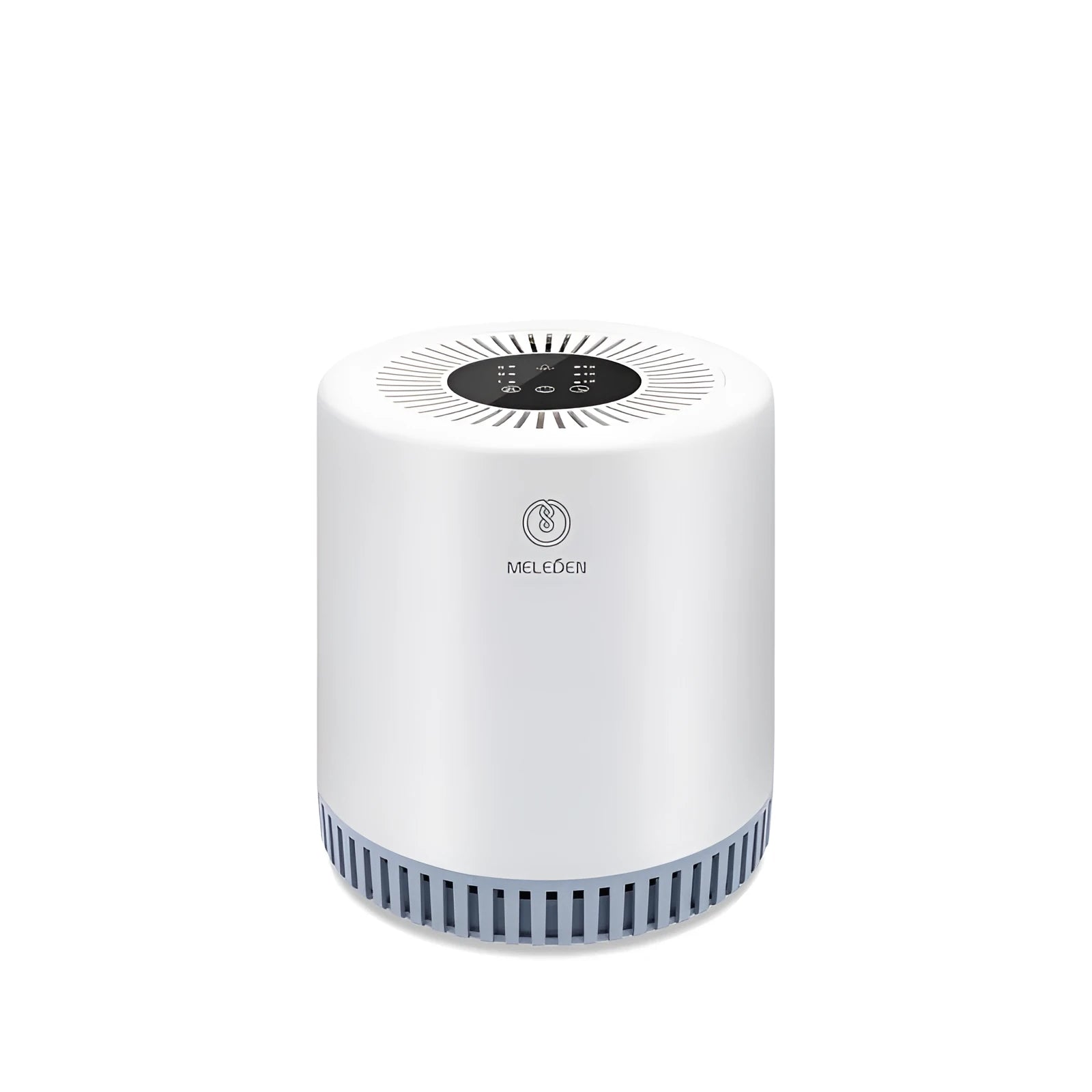 White household air purifier unit with filter element for rooms up to 20 square metres