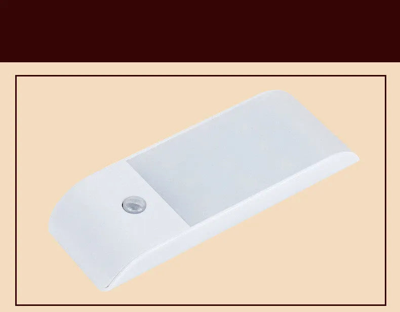 Rechargeable LED cabinet light with human body infrared motion sensor.