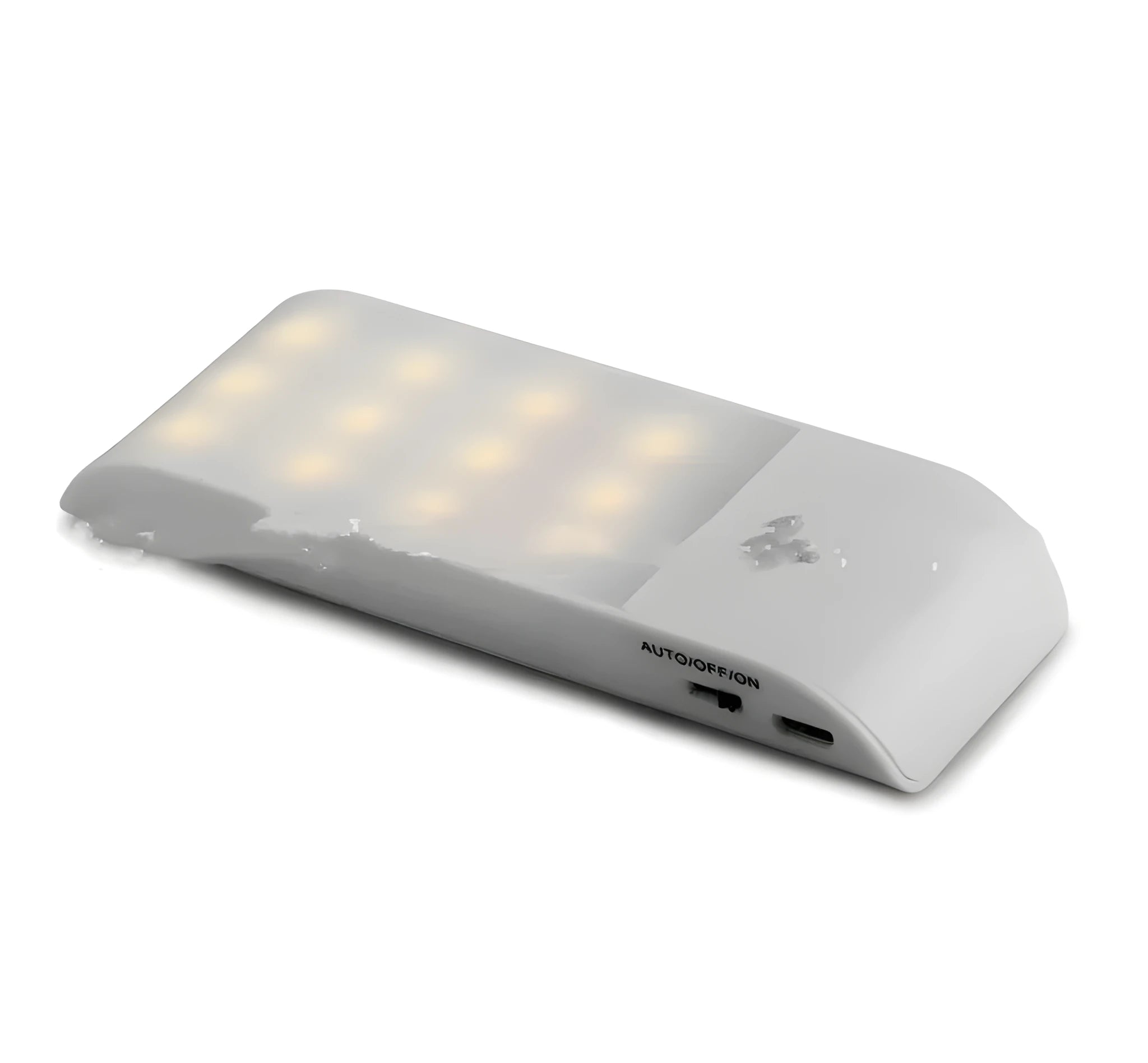 Rechargeable LED cabinet light with human body infrared motion sensor.